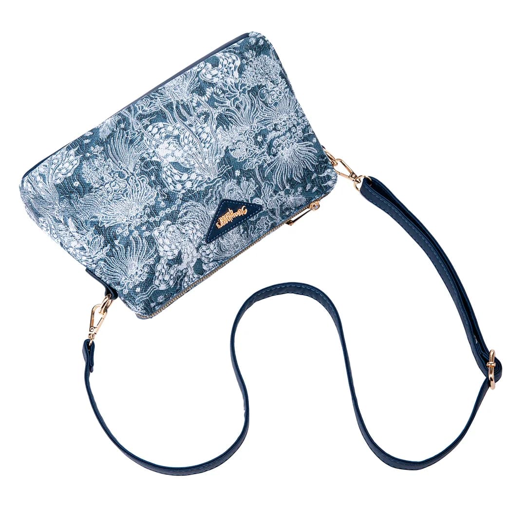 MIMI SLING BAG - FLORAL JEANS CA, NAVY BLUE — image 11