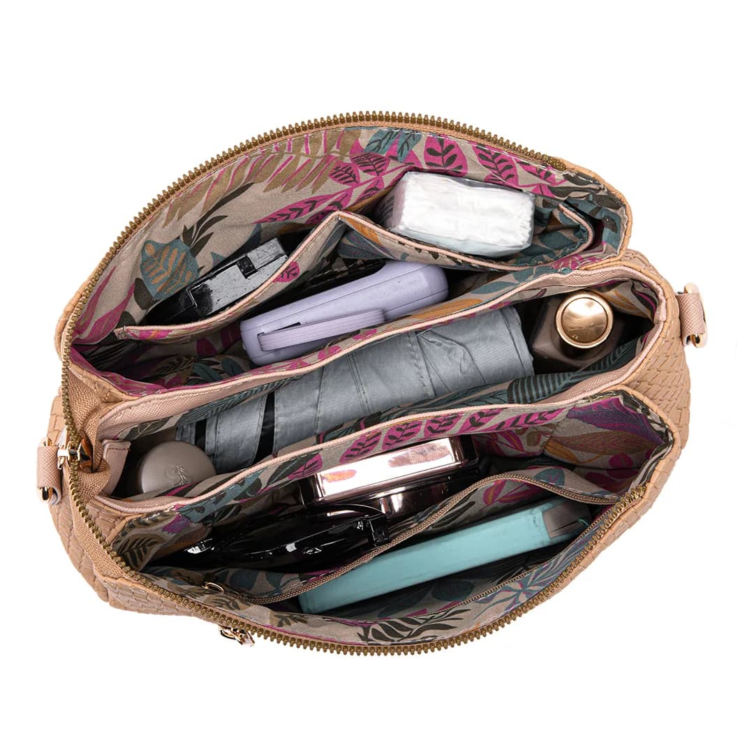 MIMI SLING BAG - WOVEN CC, CARAMEL — image 4