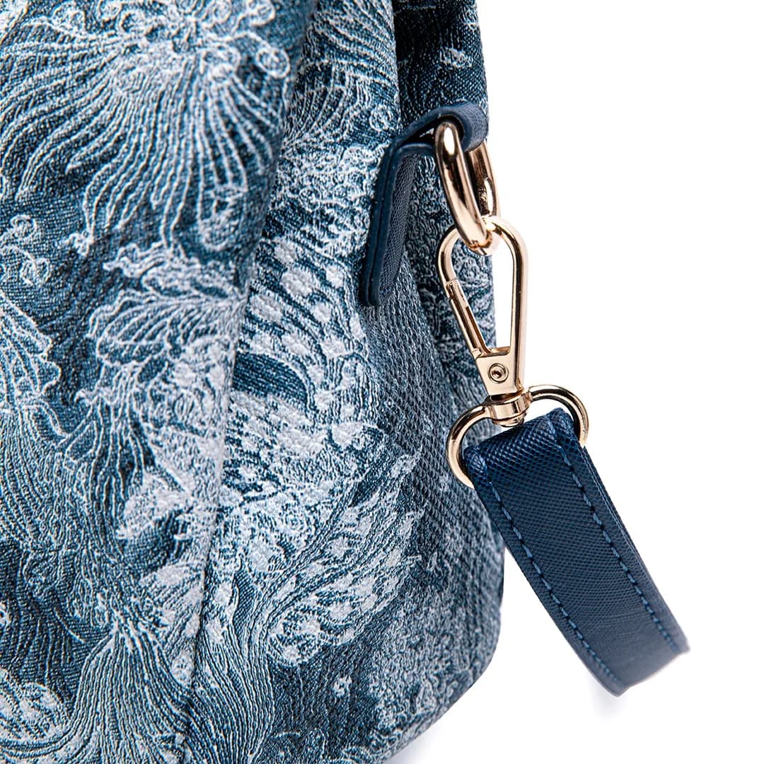 MIMI SLING BAG - FLORAL JEANS CA, NAVY BLUE — image 16