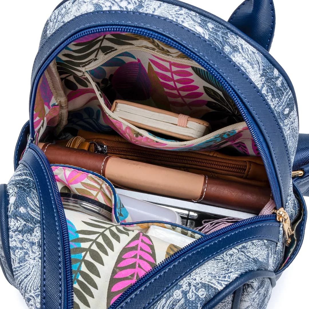 CANDY BACKPACK - FLORAL JEANS CA, NAVY BLUE — image 10