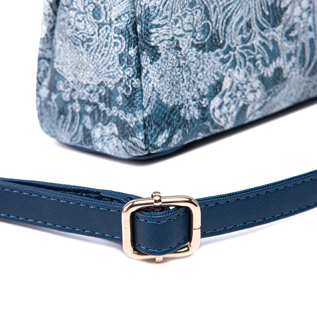 MIMI SLING BAG - FLORAL JEANS CA, NAVY BLUE — image 15