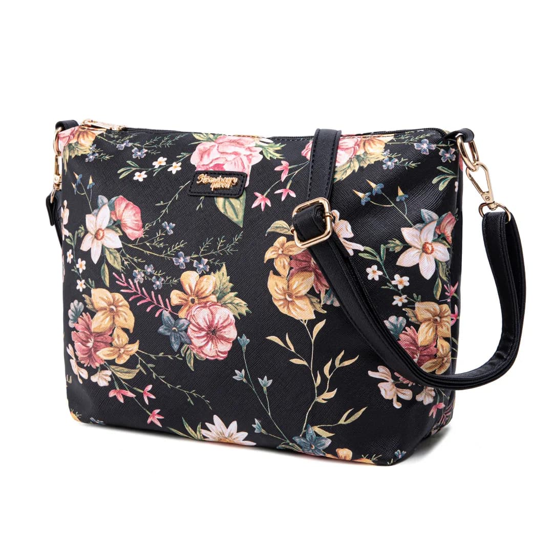 FLAMINGO SLING BAG - FLORAL BP, BLACK — image 4