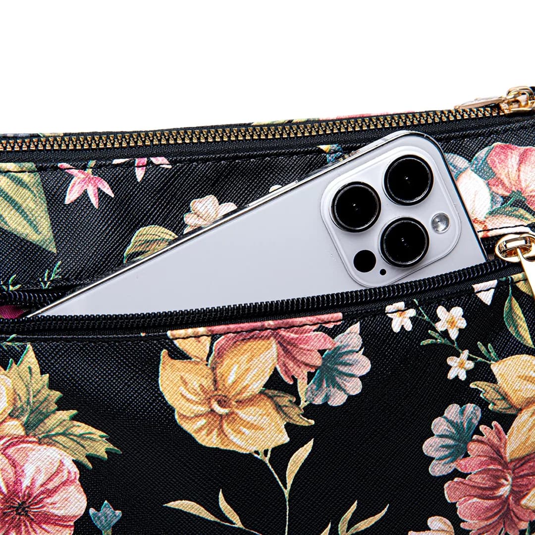 MIMI SLING BAG - FLORAL BP, BLACK — image 13