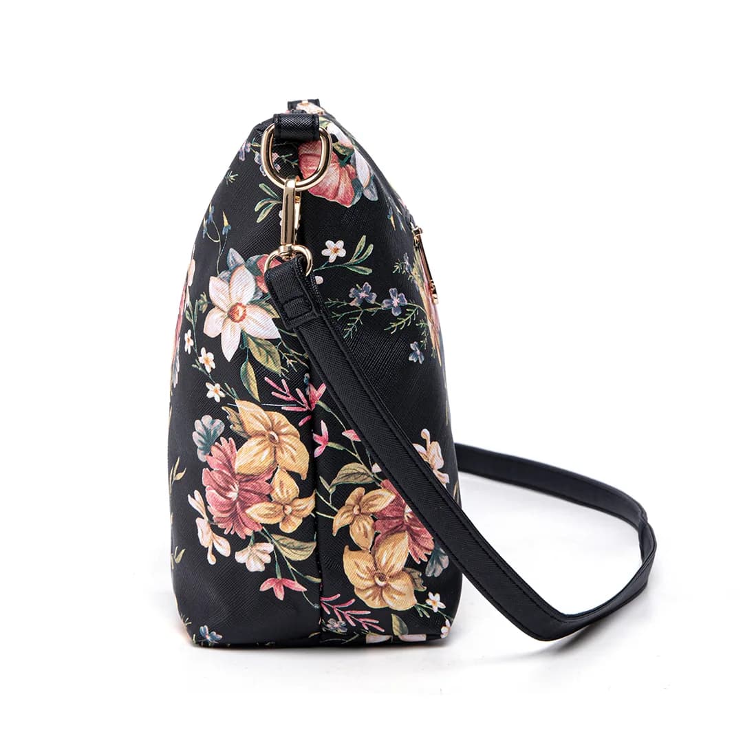 FLAMINGO SLING BAG - FLORAL BP, BLACK — image 6