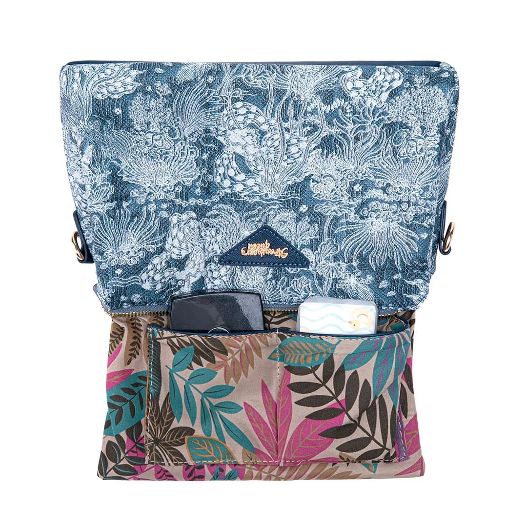 MIMI SLING BAG - FLORAL JEANS CA, NAVY BLUE — image 18