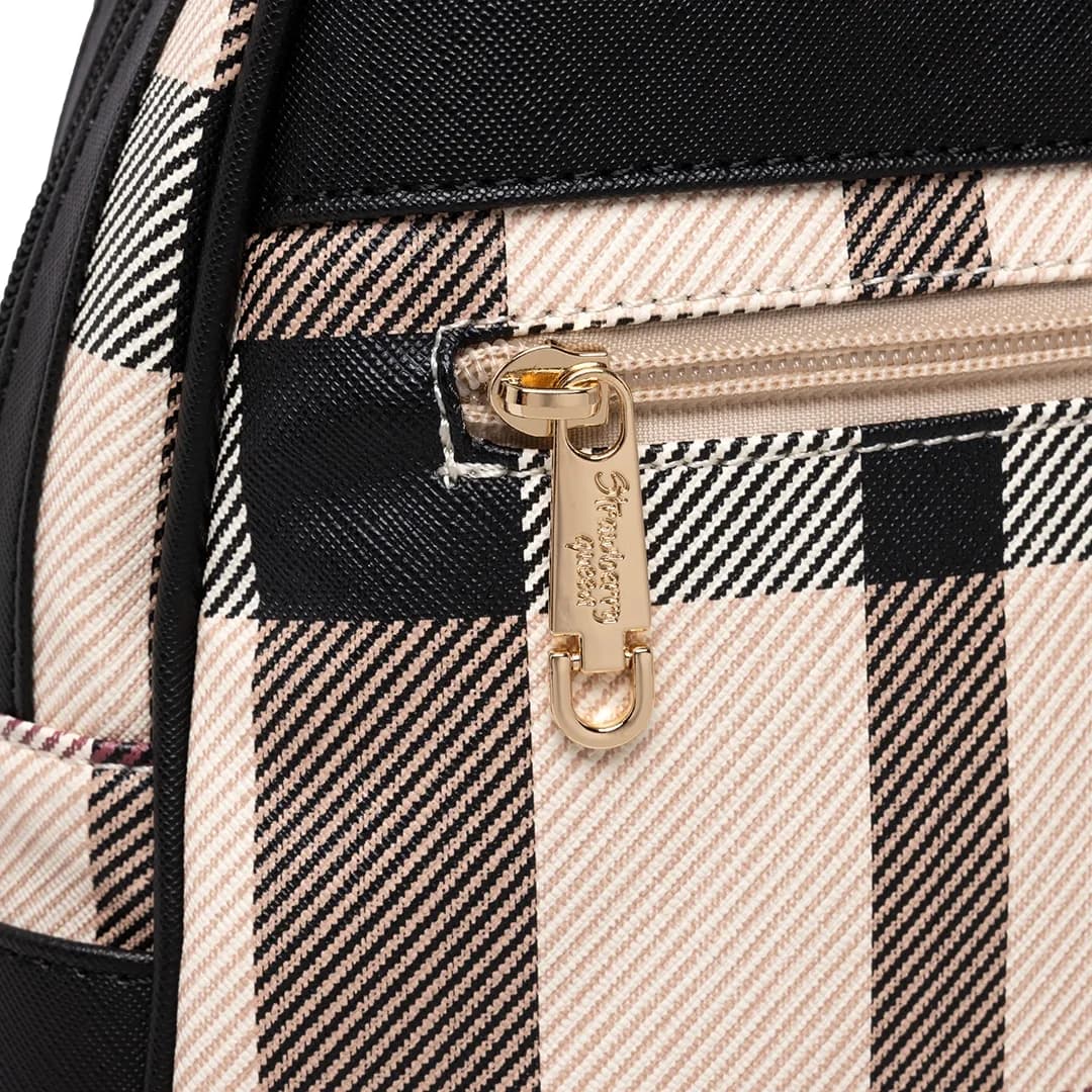 CANDY BACKPACK - CHECKER BZ, BEIGE (SPECIAL EDITION, CAT BADGE) — image 18