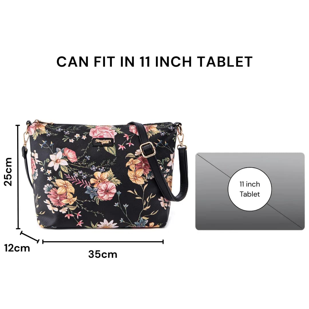 FLAMINGO SLING BAG - FLORAL BP, BLACK — image 3