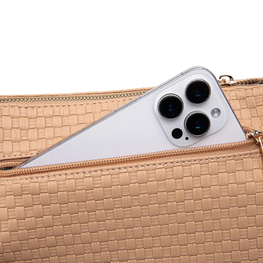 MIMI SLING BAG - WOVEN CC, CARAMEL — image 13