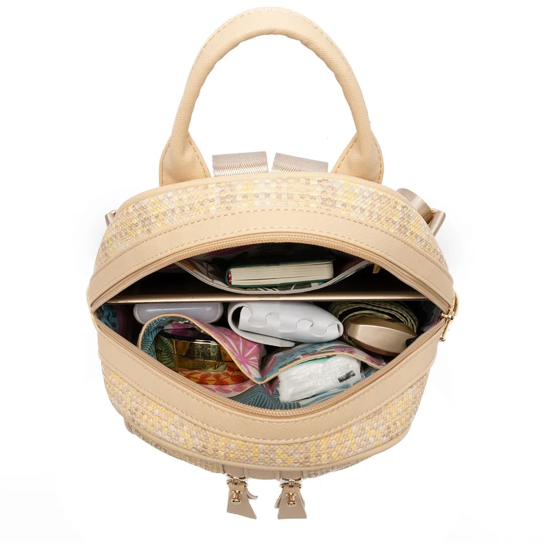 CANDY BACKPACK - RATTAN BW, BEIGE — image 9