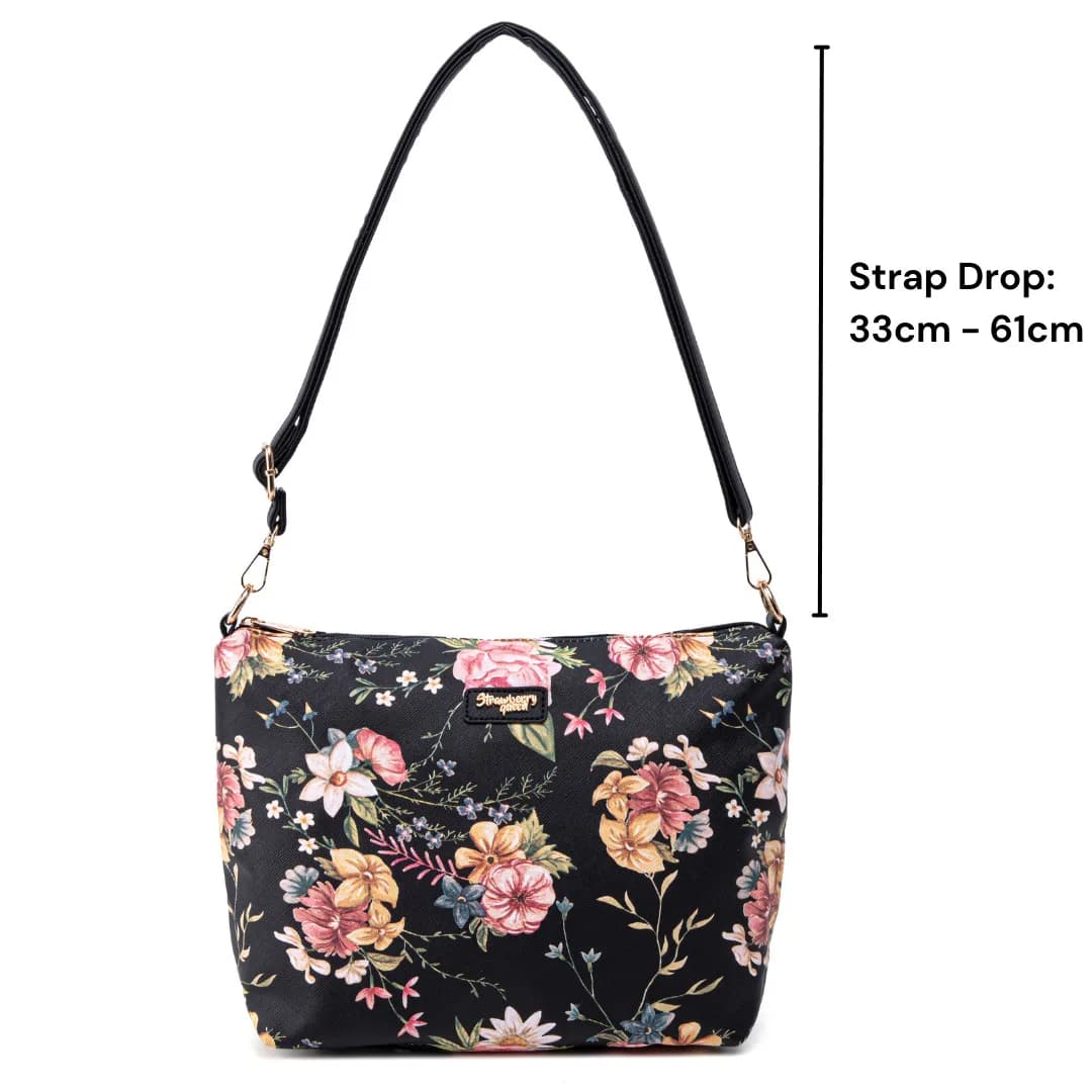 FLAMINGO SLING BAG - FLORAL BP, BLACK — image 9