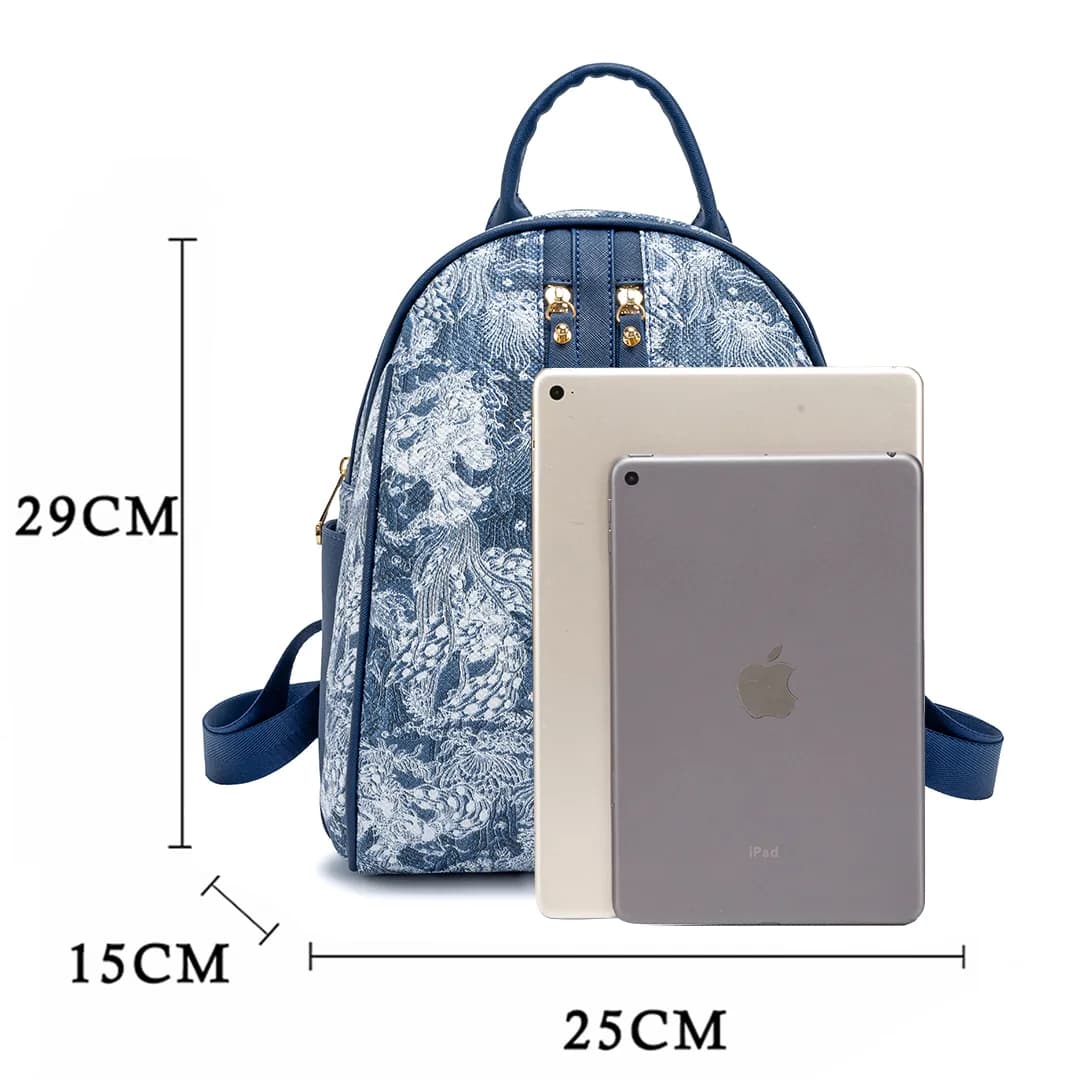 CANDY BACKPACK - FLORAL JEANS CA, NAVY BLUE — image 7