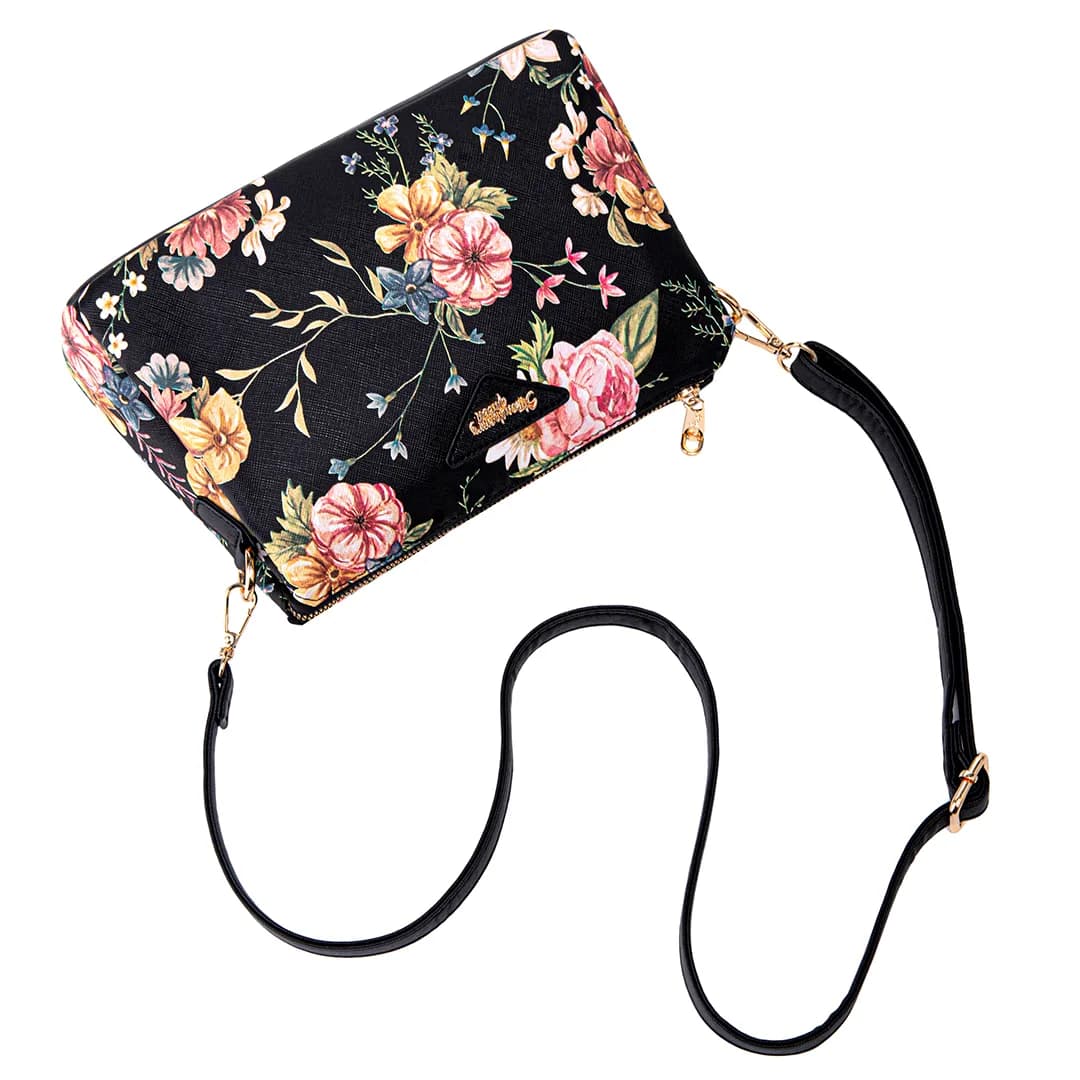 MIMI SLING BAG - FLORAL BP, BLACK — image 11