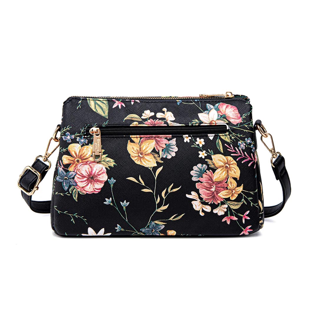 MIMI SLING BAG - FLORAL BP, BLACK — image 8