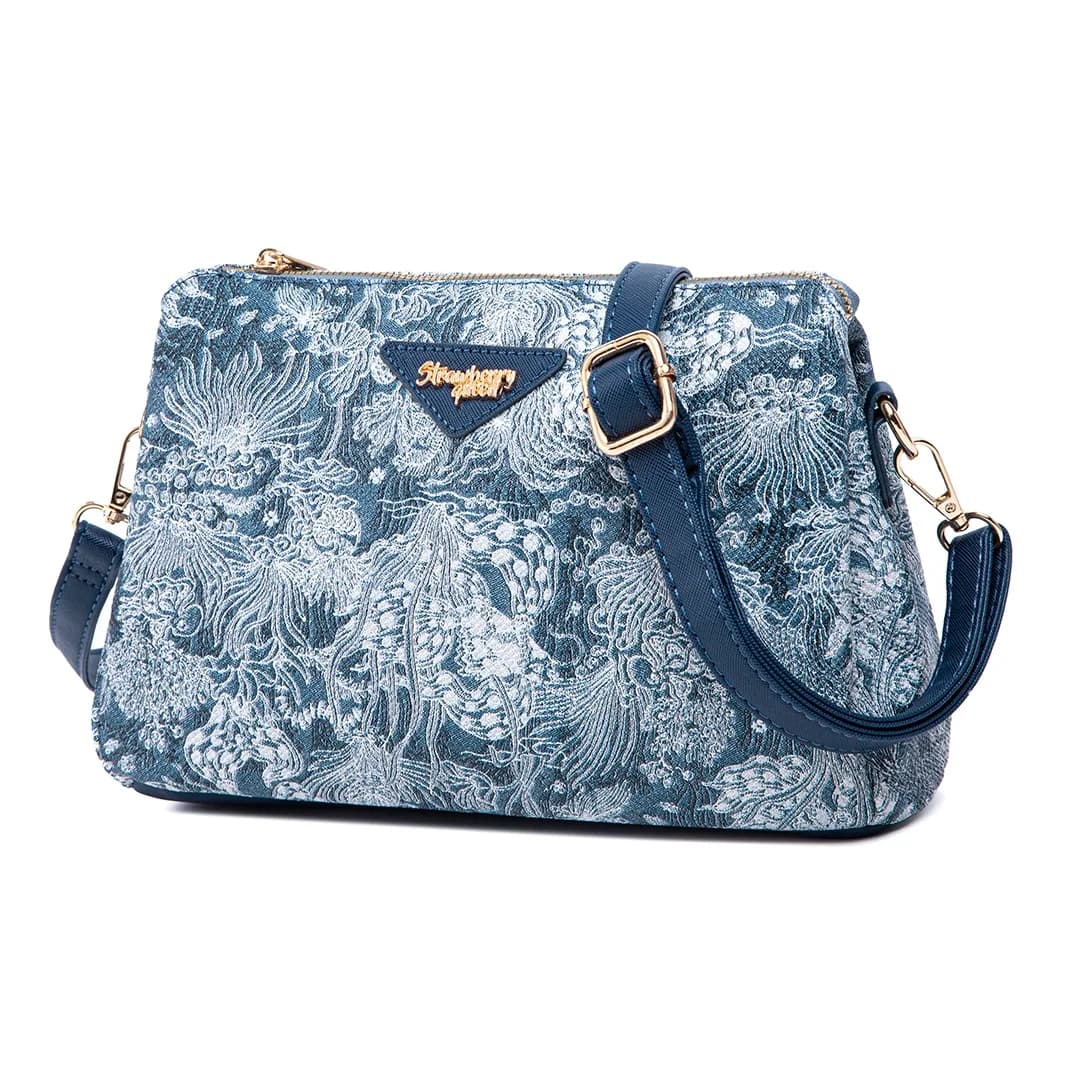 MIMI SLING BAG - FLORAL JEANS CA, NAVY BLUE — image 6