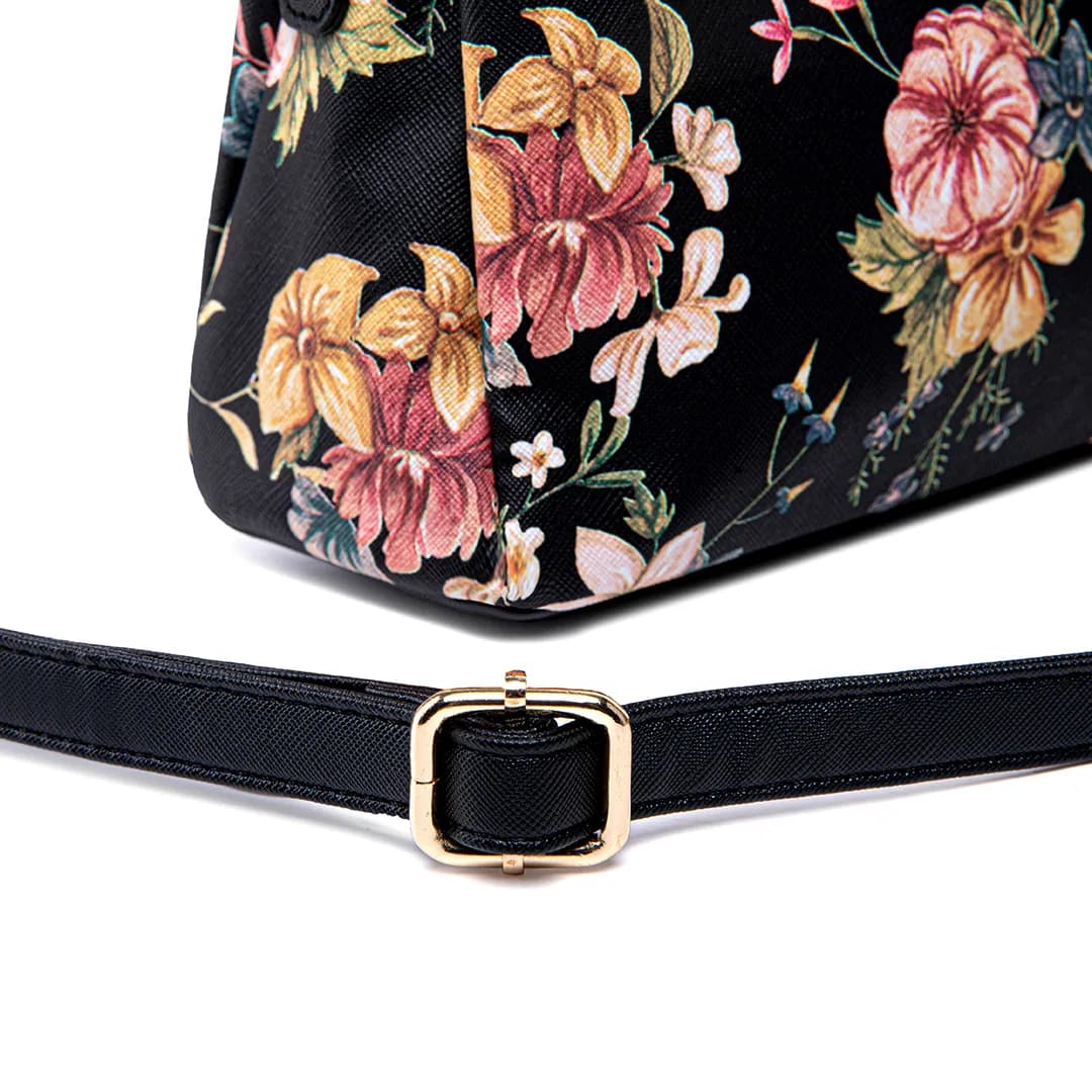 MIMI SLING BAG - FLORAL BP, BLACK — image 15