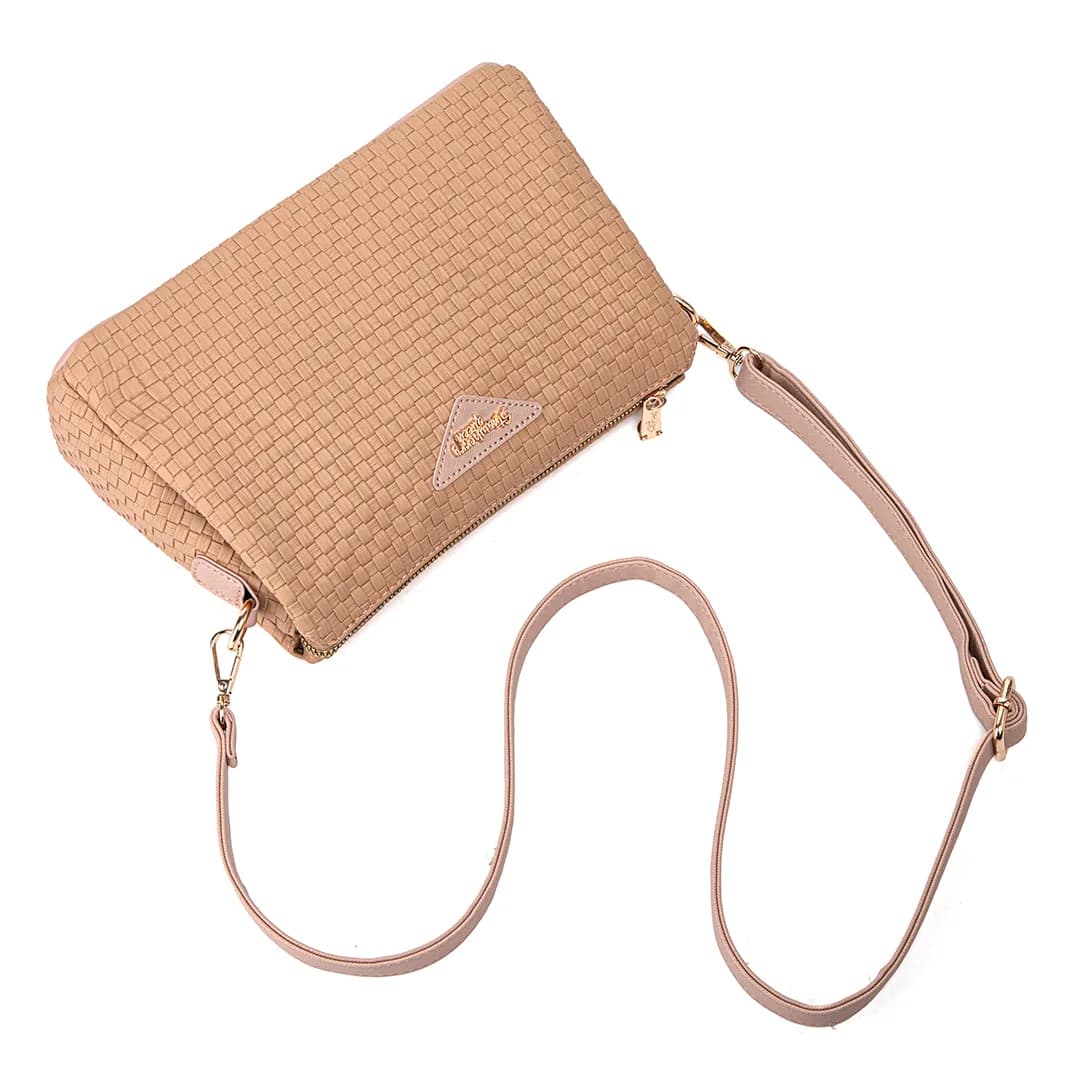 MIMI SLING BAG - WOVEN CC, CARAMEL — image 11