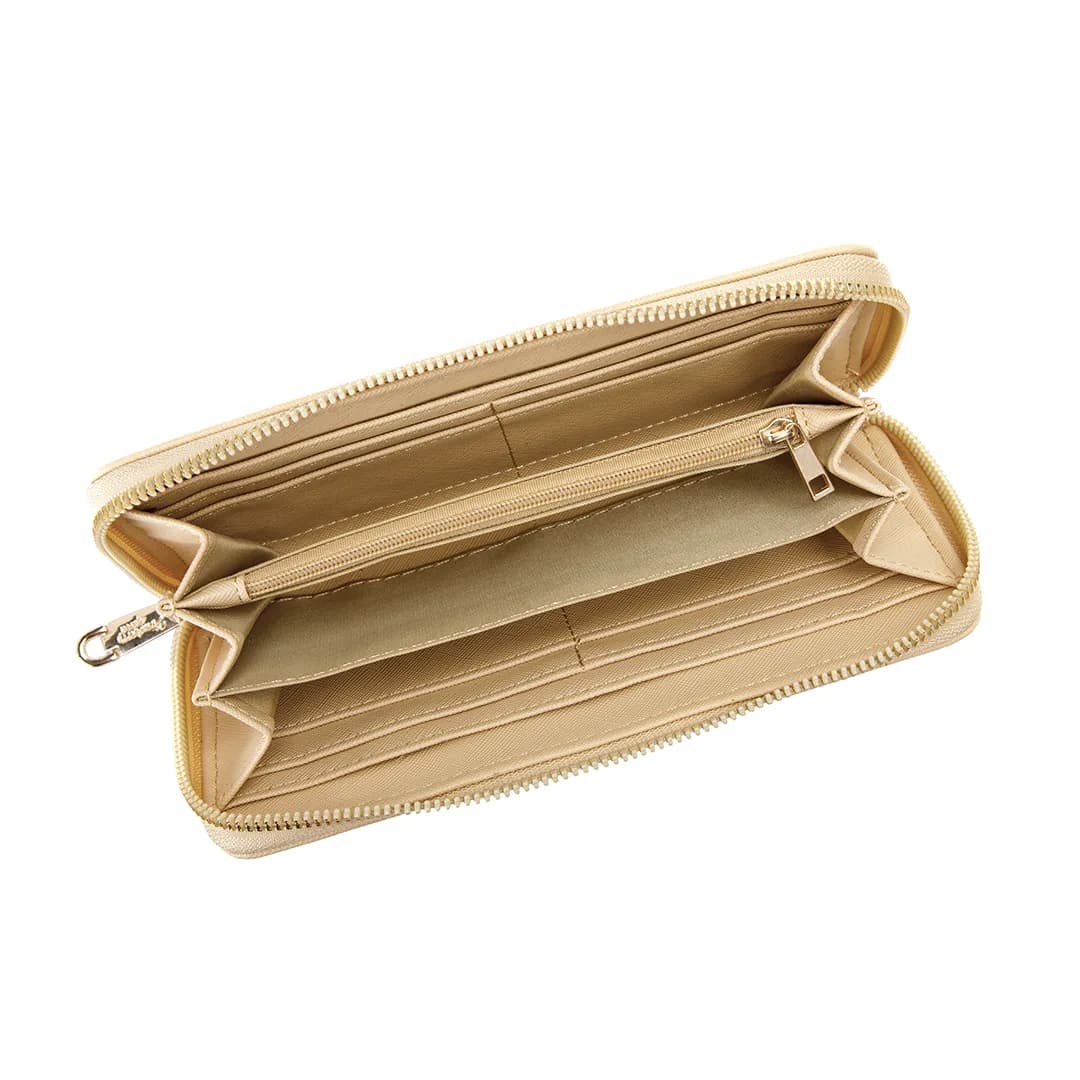 VIVI LONG WALLET - RATTAN BW, BEIGE — image 3