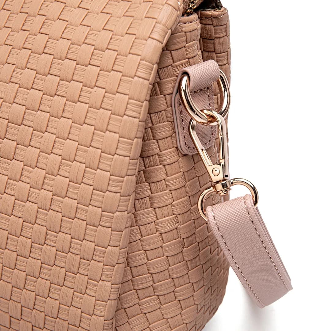 MIMI SLING BAG - WOVEN CC, CARAMEL — image 16