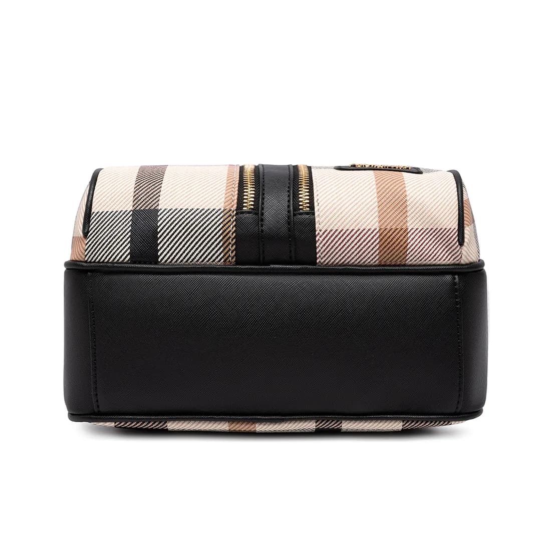 CANDY BACKPACK - CHECKER BZ, BEIGE (SPECIAL EDITION, CAT BADGE) — image 6