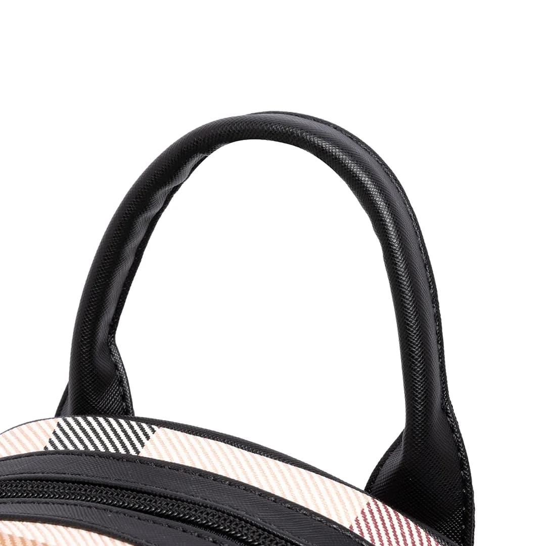 CANDY BACKPACK - CHECKER BZ, BEIGE (SPECIAL EDITION, CAT BADGE) — image 21