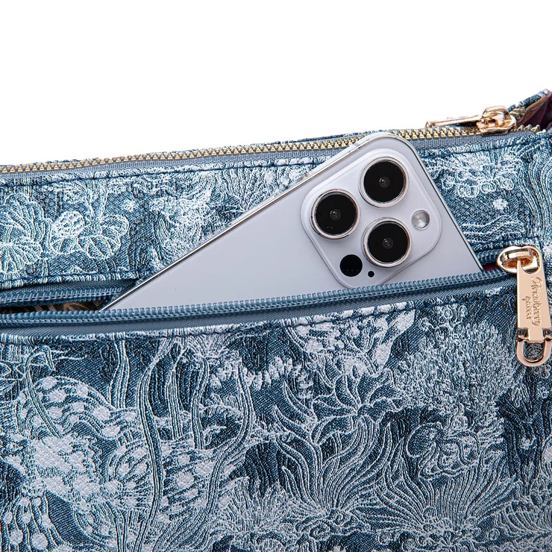 MIMI SLING BAG - FLORAL JEANS CA, NAVY BLUE — image 13