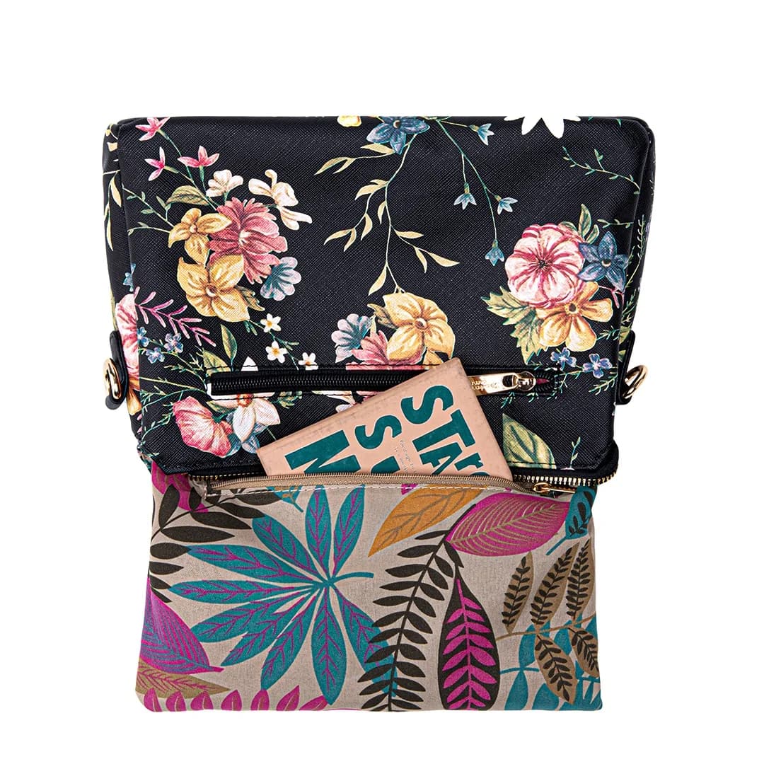 MIMI SLING BAG - FLORAL BP, BLACK — image 17