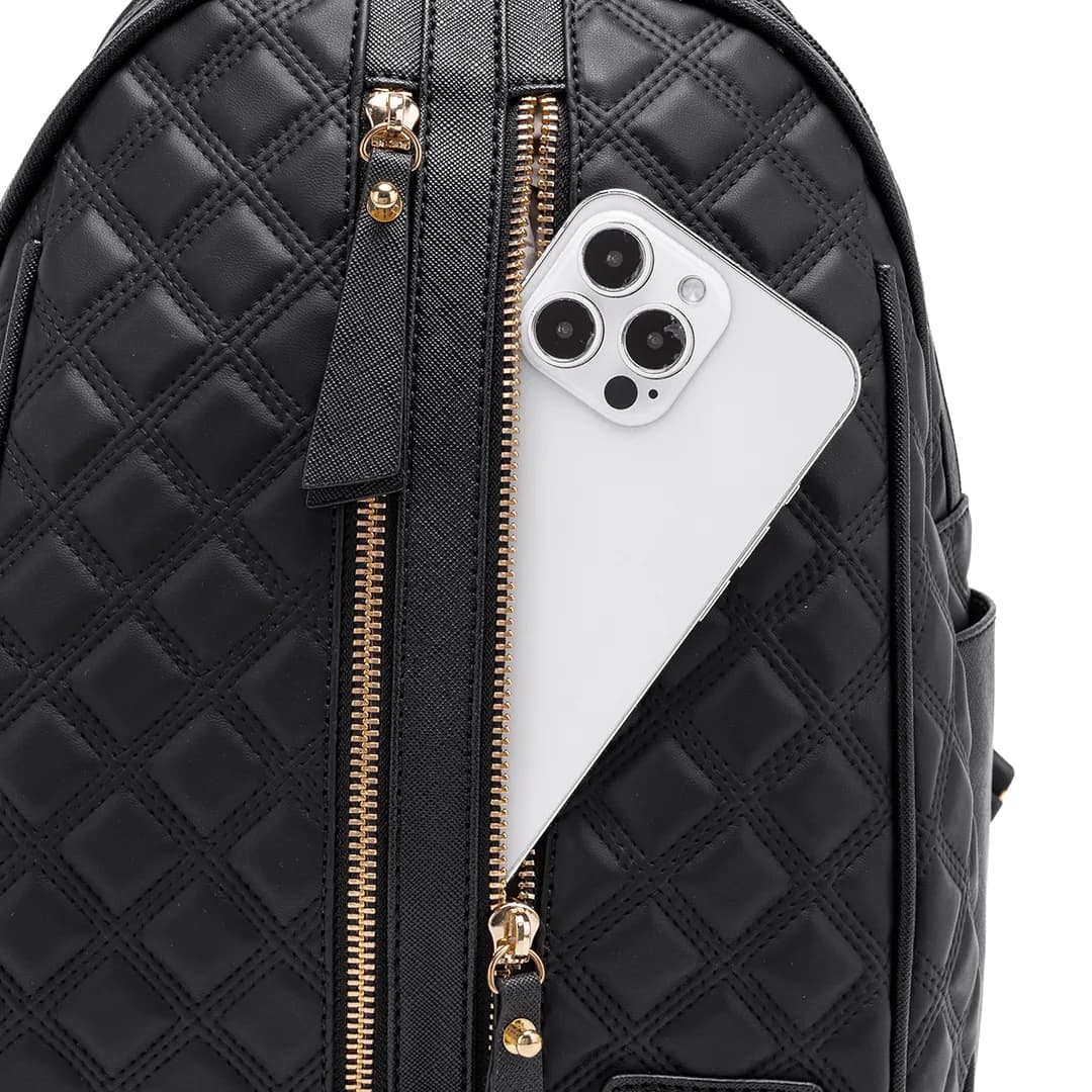 CANDY BACKPACK - QUILTED BV, BLACK — image 12