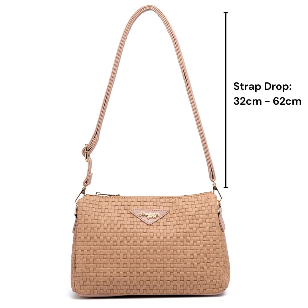 MIMI SLING BAG - WOVEN CC, CARAMEL — image 10
