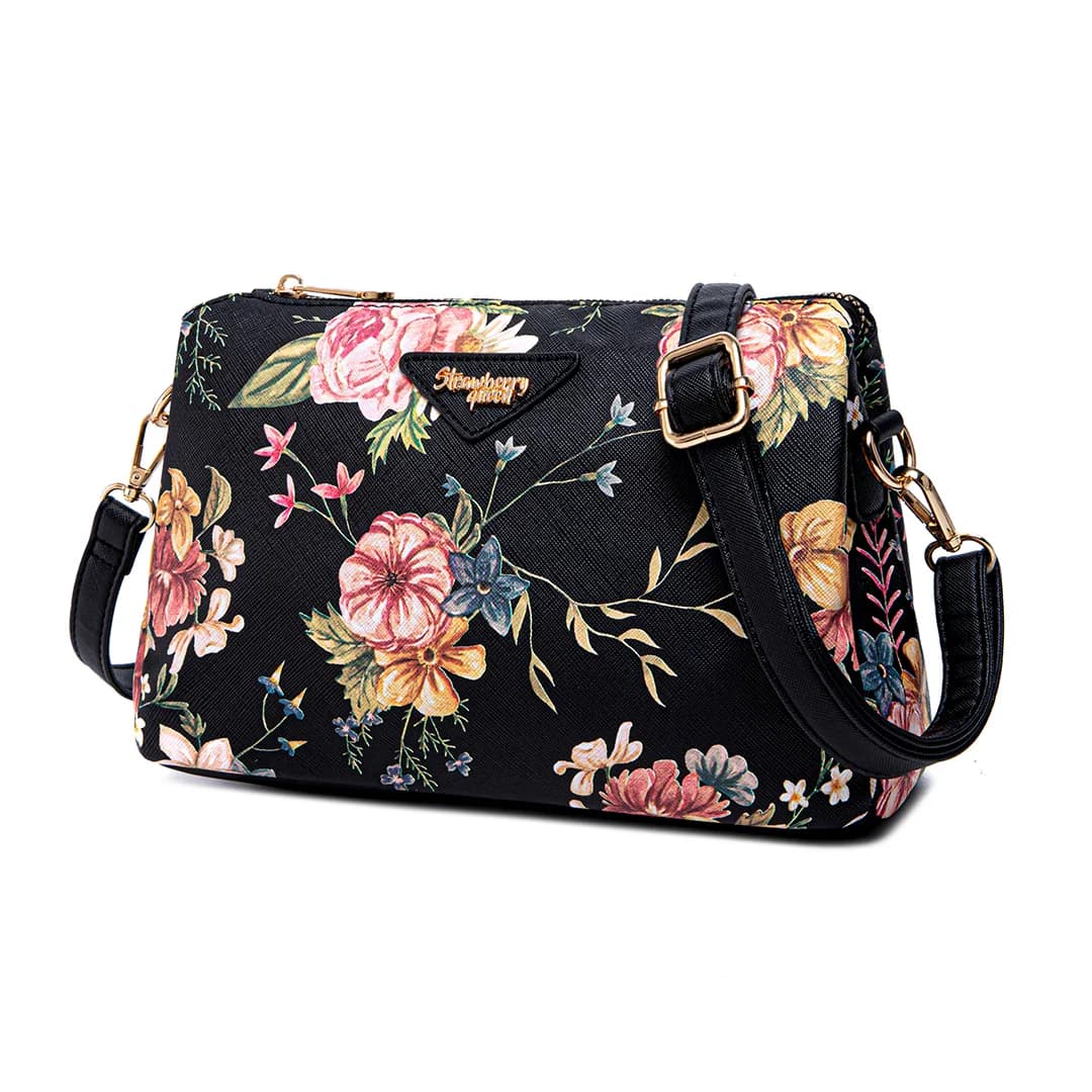 MIMI SLING BAG - FLORAL BP, BLACK — image 6