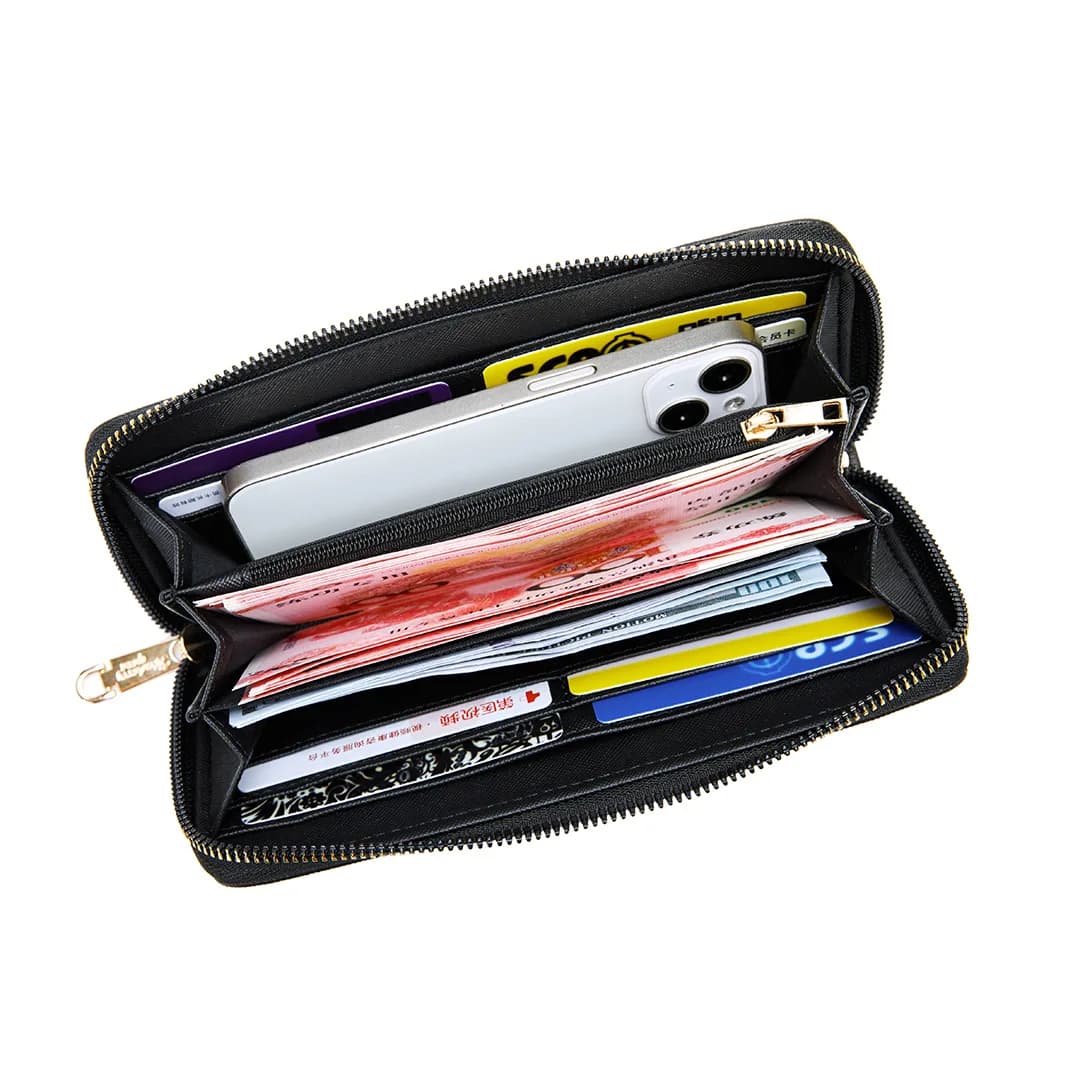 VIVI LONG WALLET - BATIK BQ, BLACK — image 2