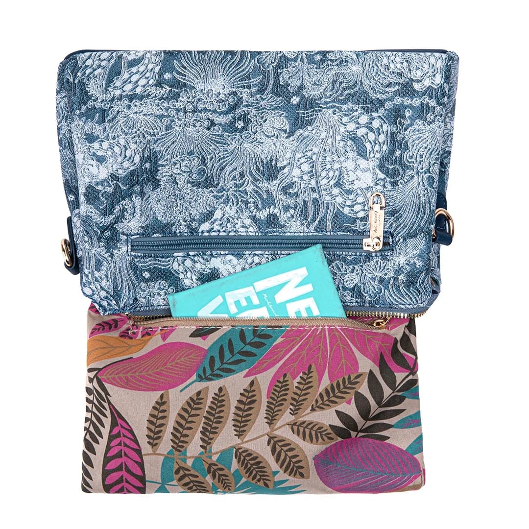 MIMI SLING BAG - FLORAL JEANS CA, NAVY BLUE — image 17
