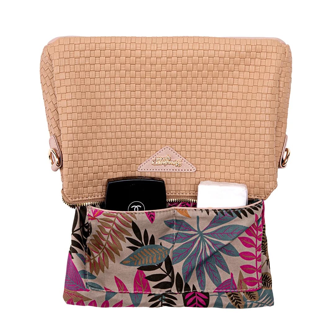 MIMI SLING BAG - WOVEN CC, CARAMEL — image 18