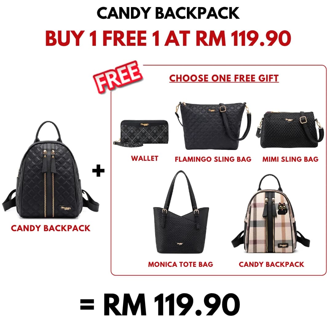 CANDY BACKPACK - QUILTED BV, BLACK — image 2