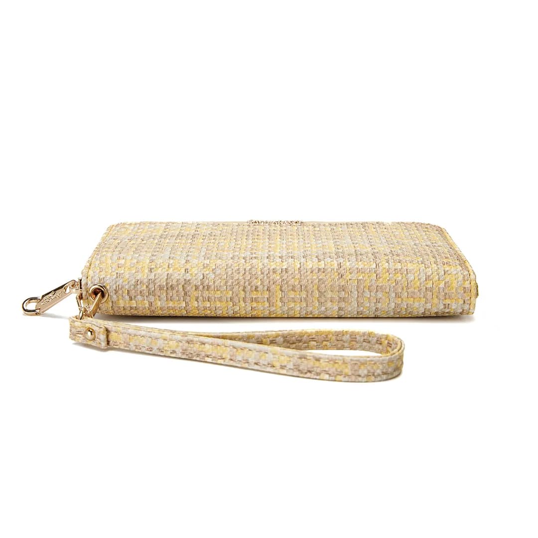 VIVI LONG WALLET - RATTAN BW, BEIGE — image 7