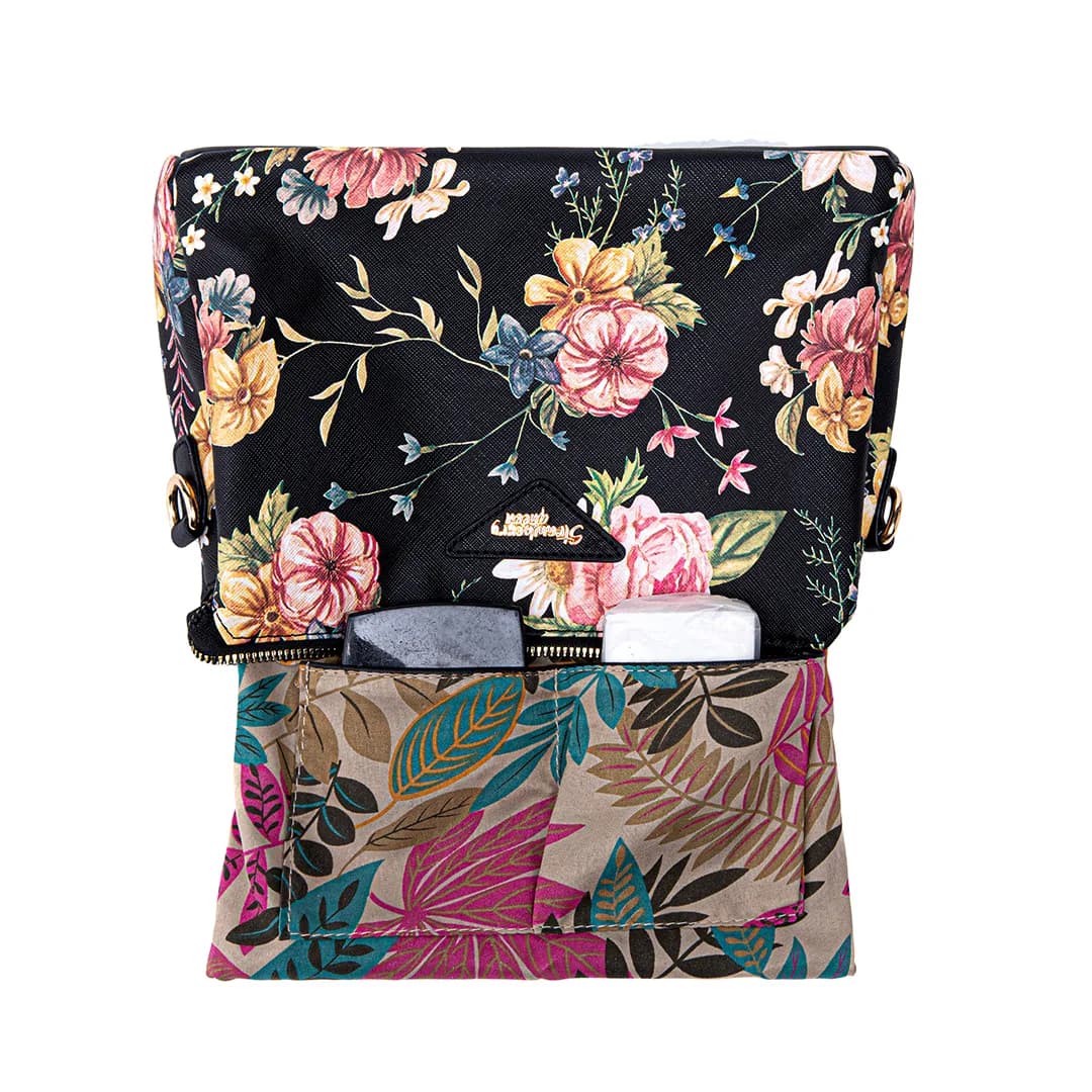 MIMI SLING BAG - FLORAL BP, BLACK — image 18