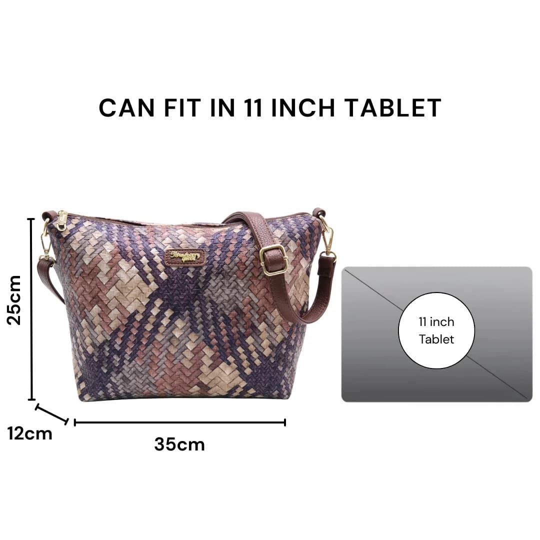 FLAMINGO SLING BAG - RATTAN AG, DARK BROWN — image 3