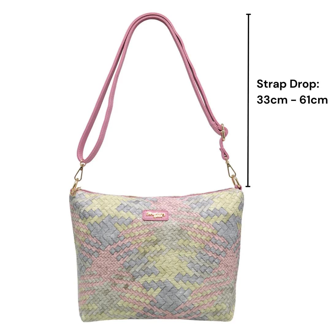 FLAMINGO SLING BAG - RATTAN AG, PASTEL PINK — image 6