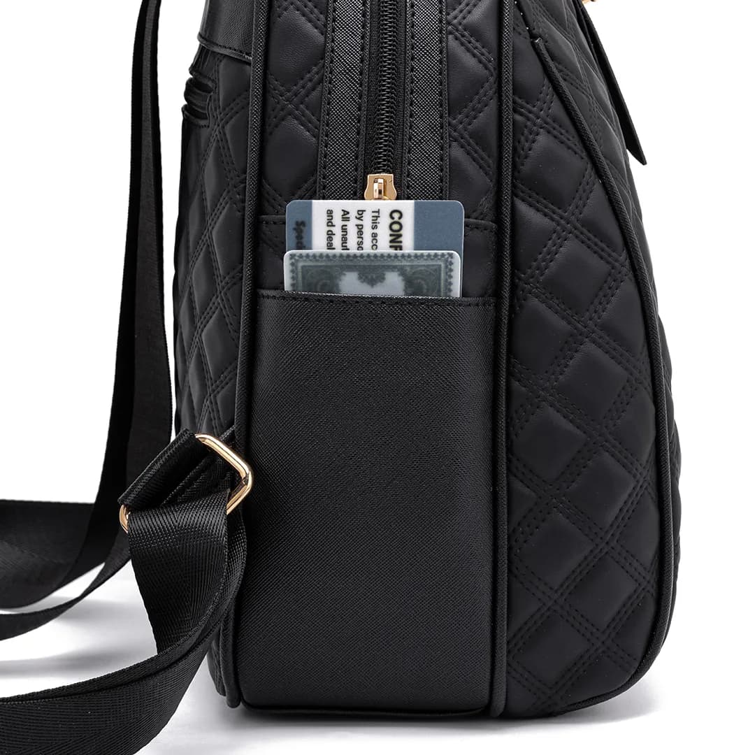 CANDY BACKPACK - QUILTED BV, BLACK — image 14