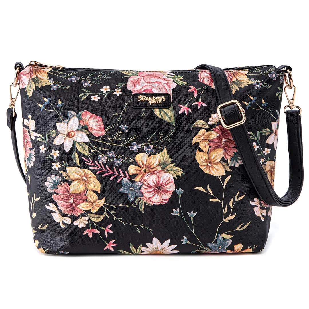 FLORAL BP, BLACK