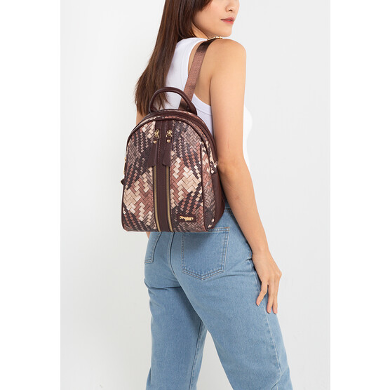 CANDY BACKPACK - RATTAN AG, DARK BROWN - Strawberry Queen