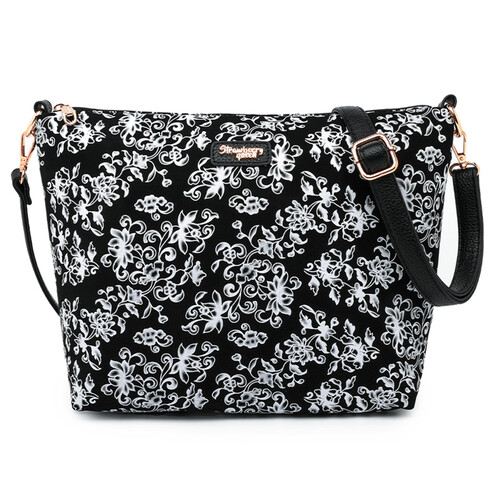 FLAMINGO SLING BAG - FLORAL AN, BLACK