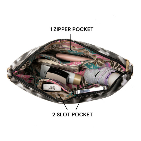 FLAMINGO SLING BAG - WATERCOLOUR BJ, BLACK