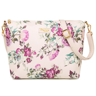 FLAMINGO SLING BAG - FLORAL BL, BEIGE