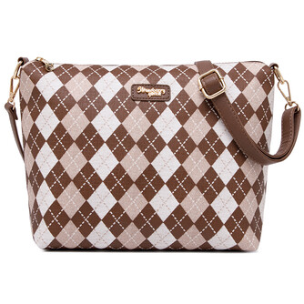 FLAMINGO SLING BAG - CHECKER BM, KHAKI