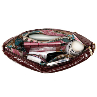 FLAMINGO SLING BAG - METALLIC BO, DARK BROWN