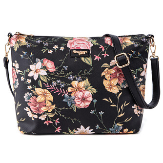 (PRE ORDER) FLAMINGO SLING BAG - FLORAL BP, BLACK