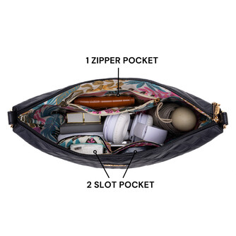 FLAMINGO SLING BAG - QUILTED BV, BLACK (PRE ORDER)