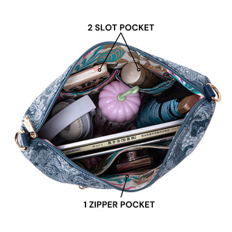 FLAMINGO SLING BAG - FLORAL JEANS CA, NAVY BLUE (PRE ORDER)