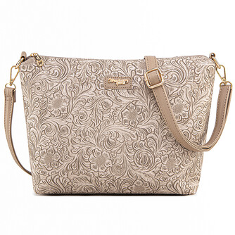 FLAMINGO SLING BAG - FLORAL CD, LATTE (PRE ORDER)