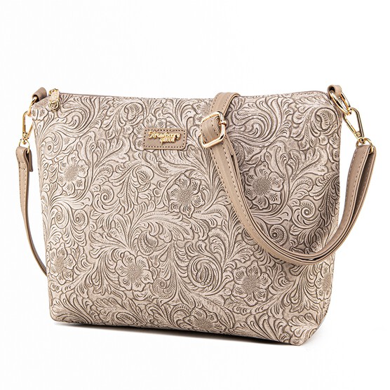 FLAMINGO SLING BAG - FLORAL CD, LATTE (PRE ORDER)